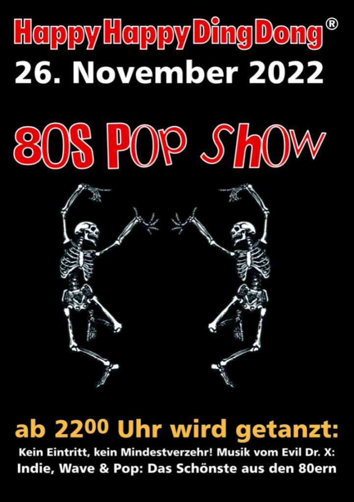 Poster 80s Pop Show November