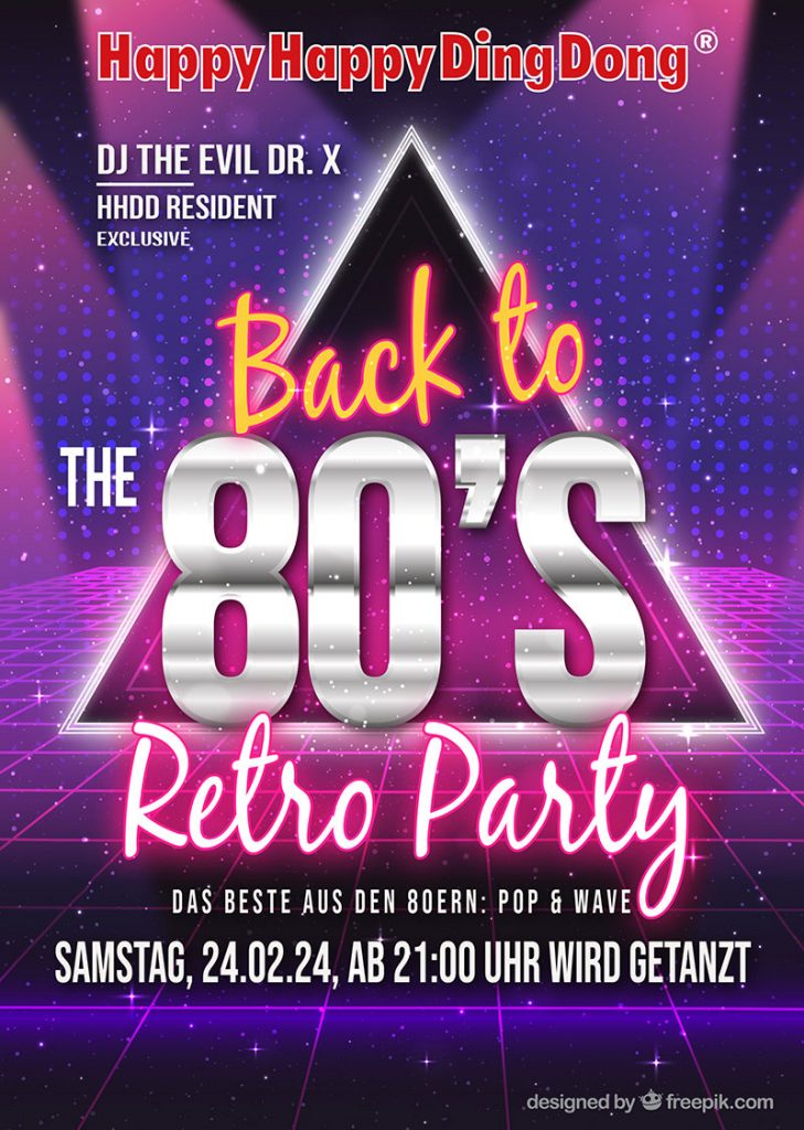 Poster 80er Party Web