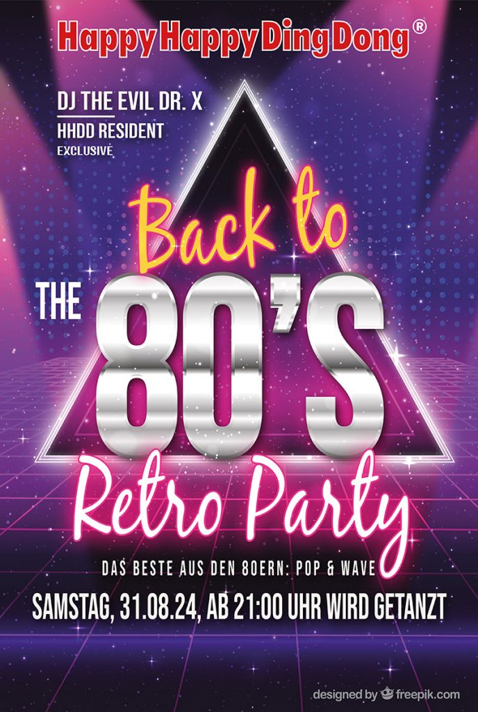 Poster 80er Party August Web