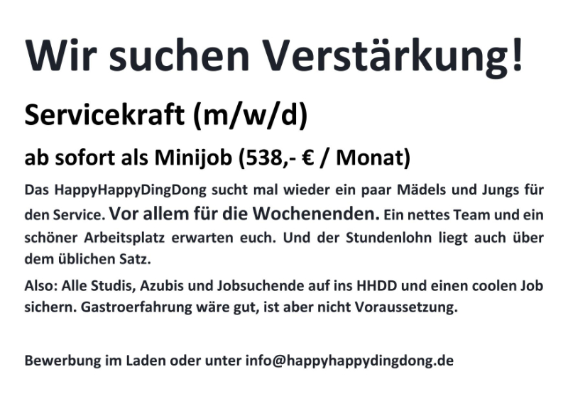 Wir Suchen Verstärkung November 1